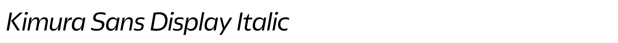 Kimura Sans Display Italic image